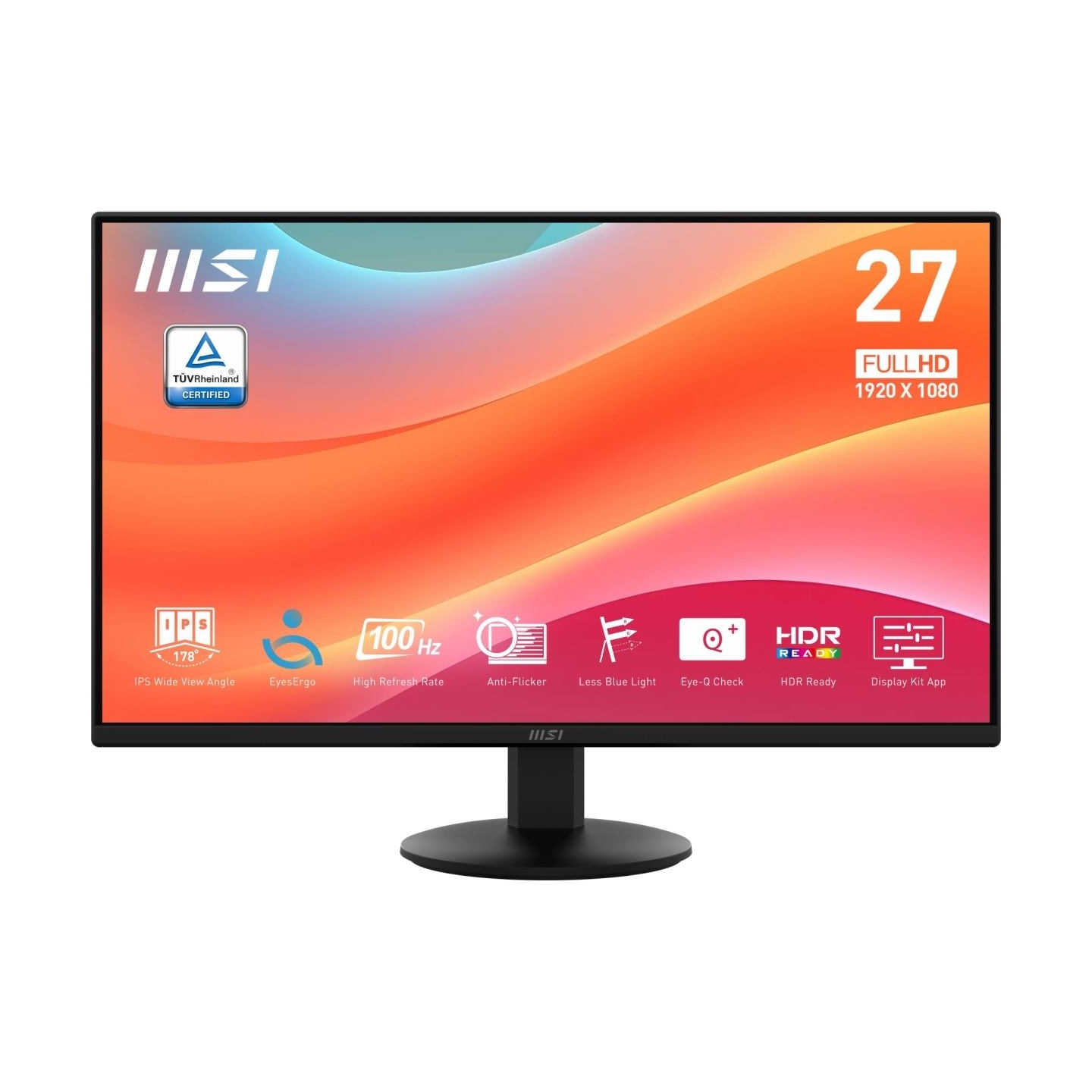 MSI LCD Monitor|MSI|PRO MP272L|27"|Business|Matte|Panel IPS|1920x1080|16:9|100Hz|1 ms|Tilt|Colour Black|PROMP272L