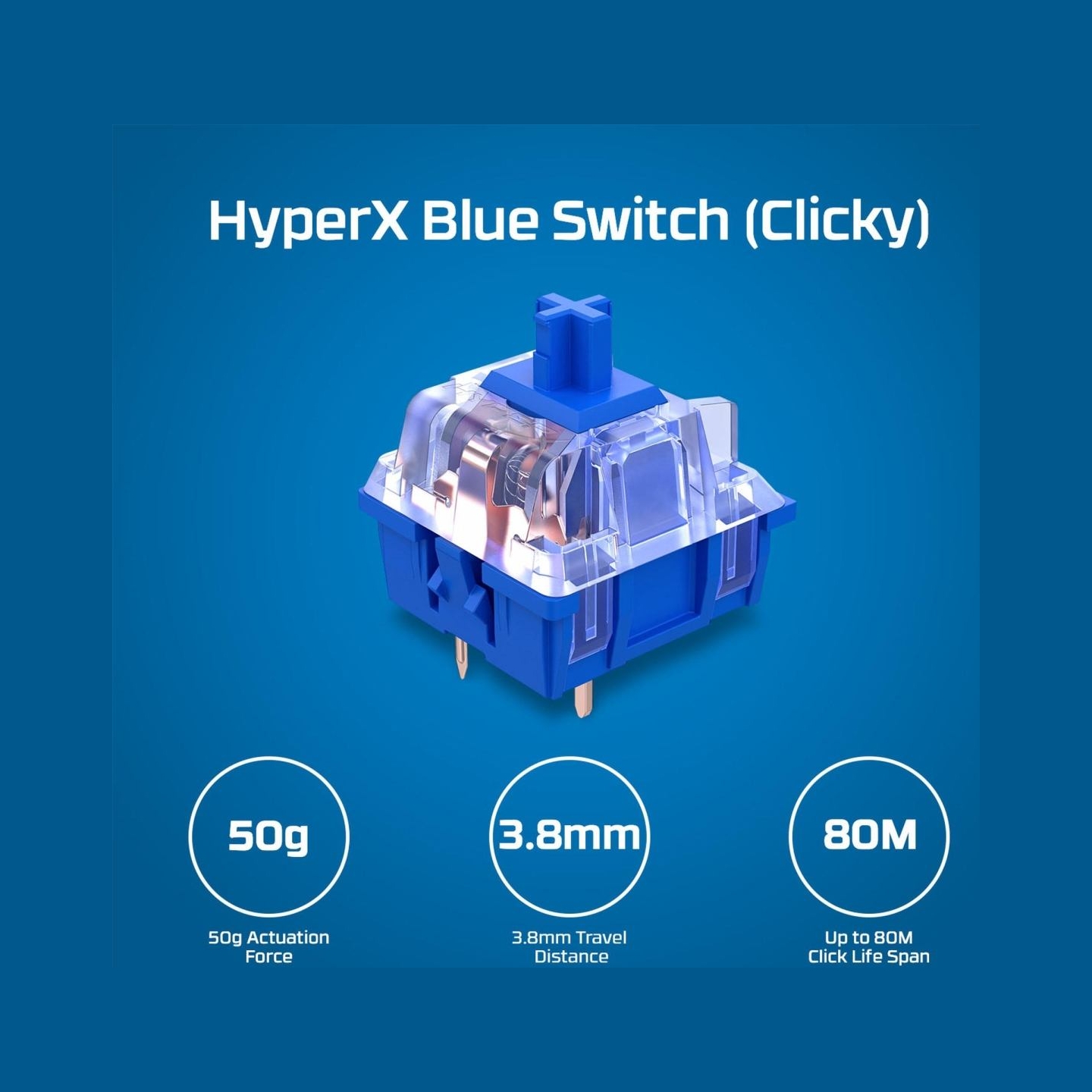 Hyperx KEYBOARD ALLOY ORIGINS PBT HX/BLUE 639N4AA#ABA HYPERX