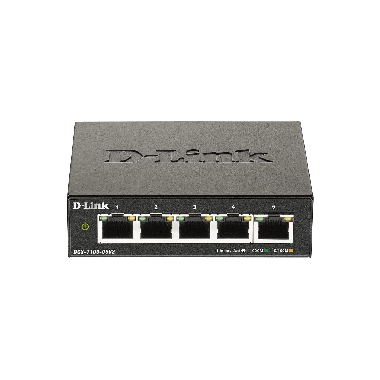 D-Link | Smart Managed Switch | DGS-1100-05V2/E | Managed L2 | Rackmountable | Gigabit Ethernet (copper) ports quantity 5