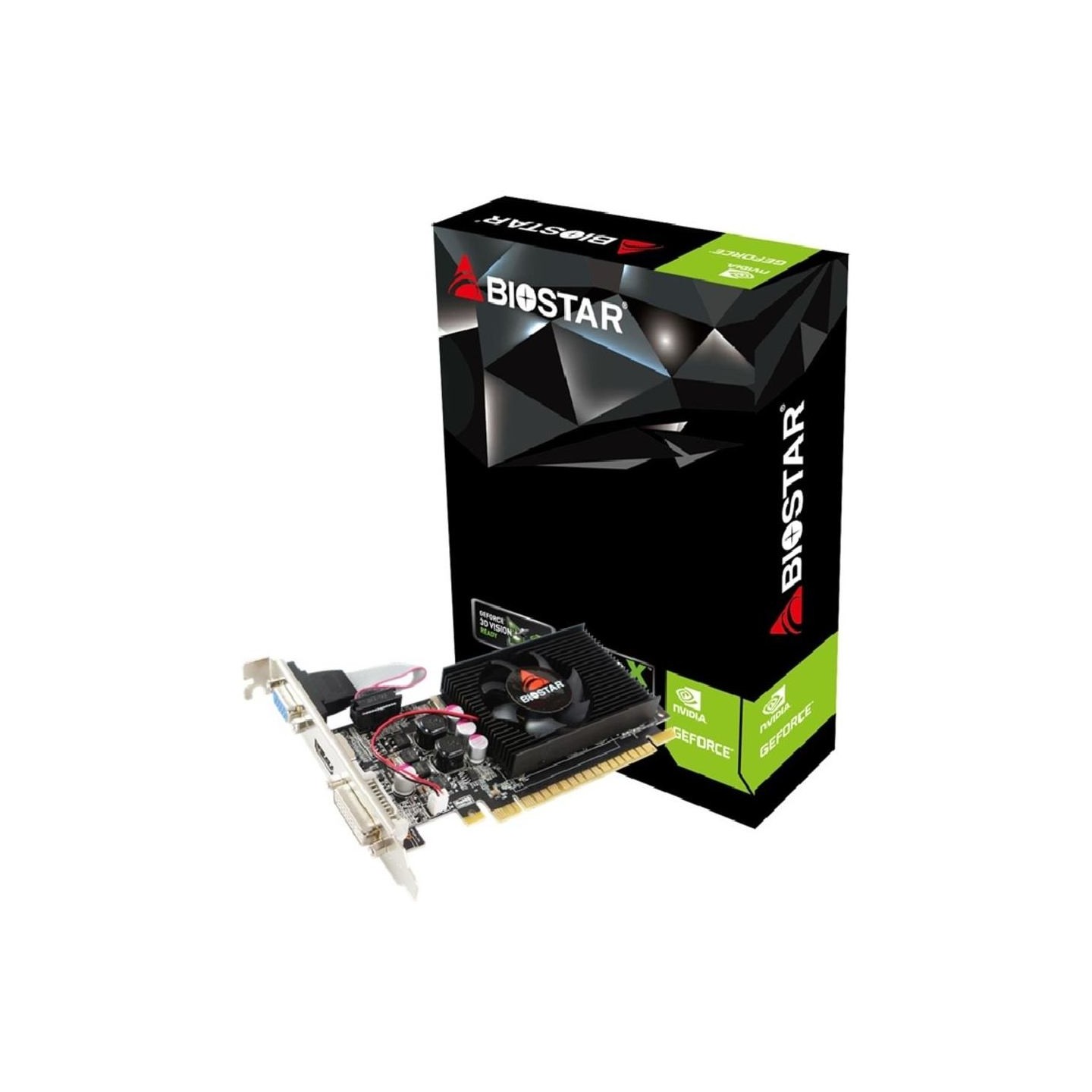 Biostar Graphics Card|BIOSTAR|NVIDIA GeForce 210|1 GB|DDR3|64 bit|PCIE 2.0 16x|Memory 1333 MHz|GPU 589 MHz|Single Slot Fansink|1