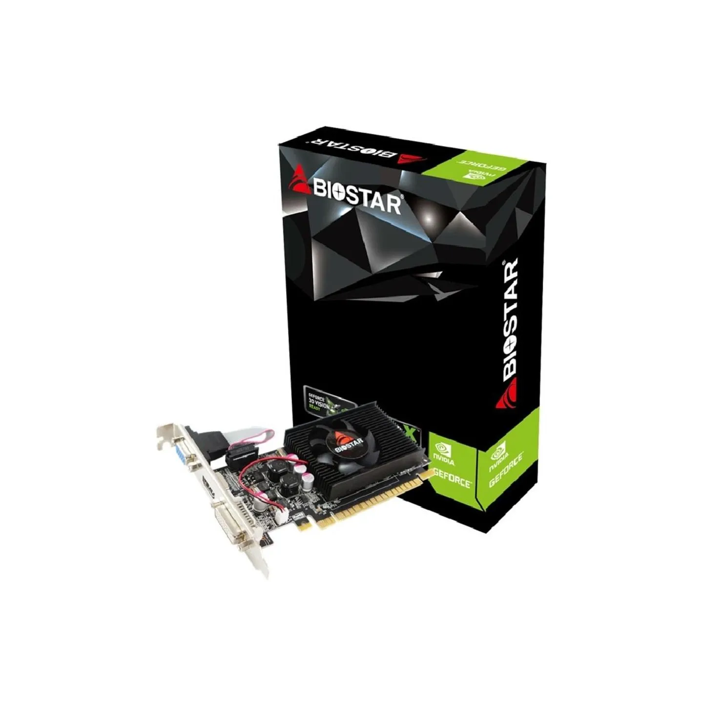 Biostar Graphics Card|BIOSTAR|NVIDIA GeForce 210|1 GB|DDR3|64 bit|PCIE 2.0 16x|Memory 1333 MHz|GPU 589 MHz|Single Slot Fansink|1