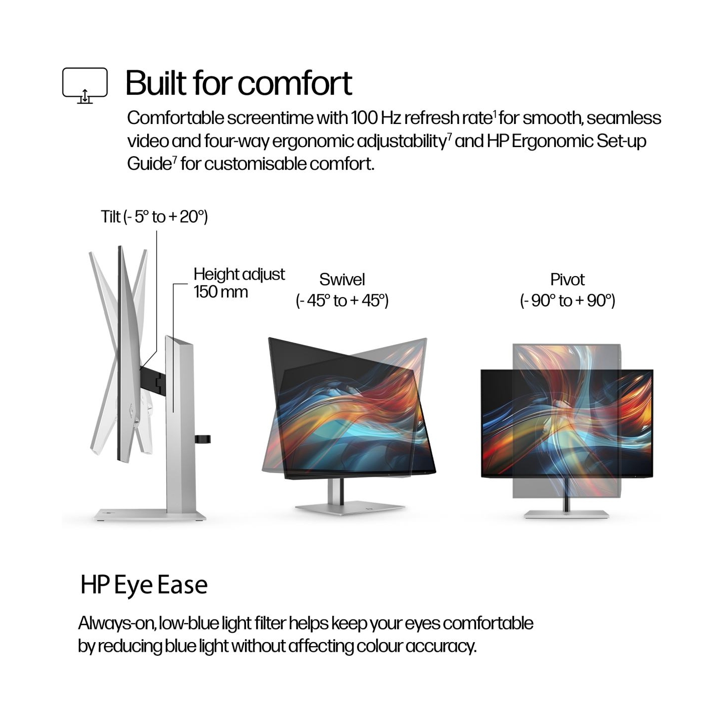 HP 724pu Series 7 Pro WUXGA Charging Monitor - 24" 1920x1200 WUXGA 350-nit 100Hz AG, IPS, USB-C(100W)/HDMI/DisplayPort Daisy-Cha