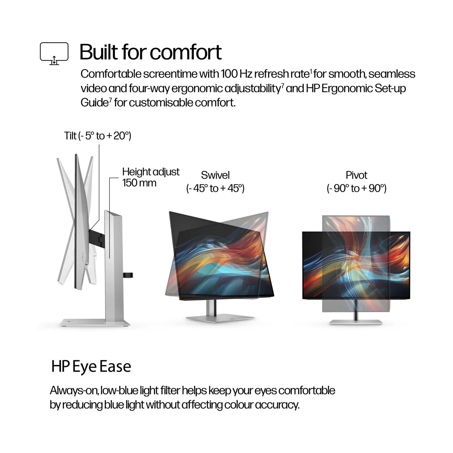 HP 724pu Series 7 Pro WUXGA Charging Monitor - 24" 1920x1200 WUXGA 350-nit 100Hz AG, IPS, USB-C(100W)/HDMI/DisplayPort Daisy-Cha
