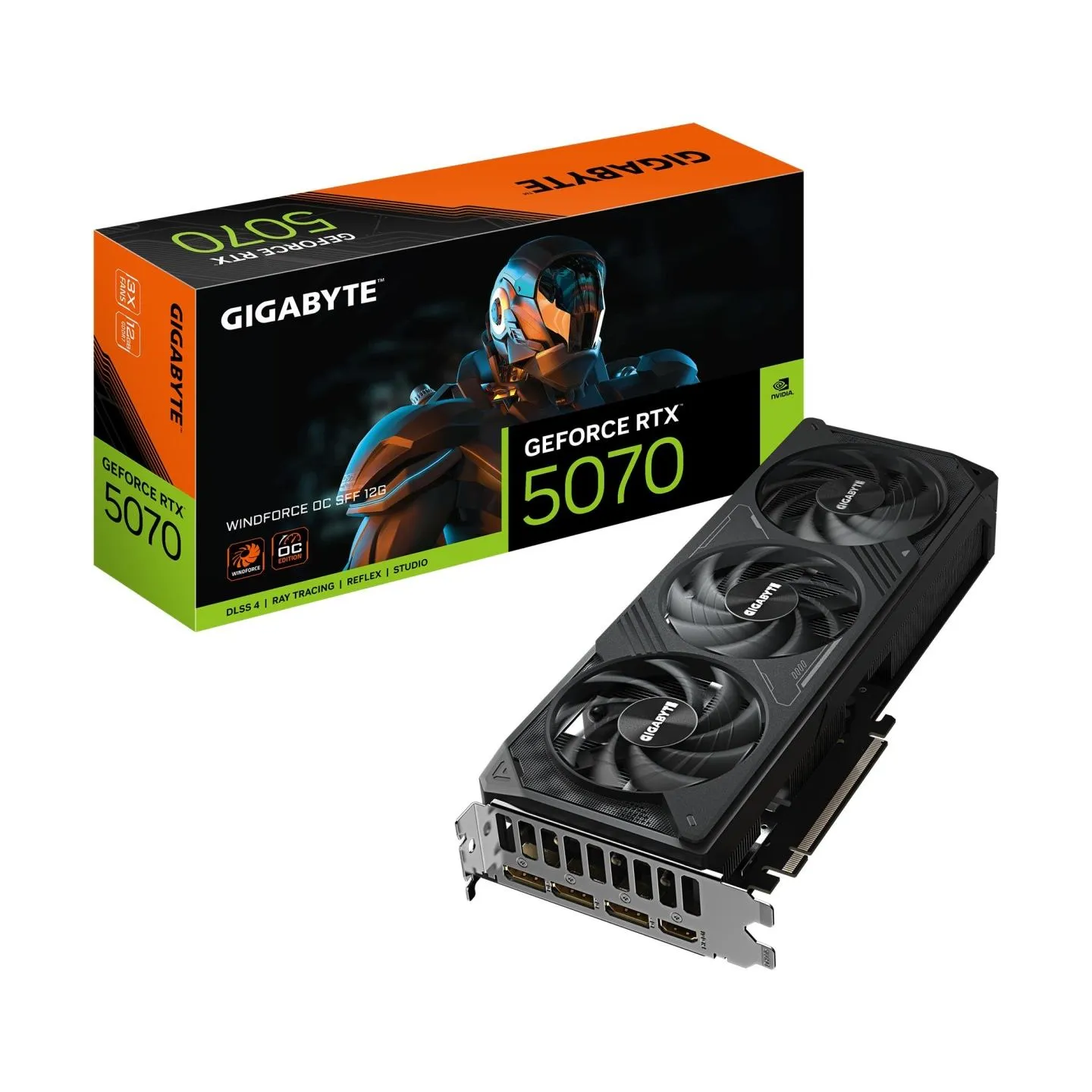 Gigabyte Graphics card GeForce RTX 5070 WINDFORCE OC SFF 12G 192BIT GDDR7 3DP/HDMI