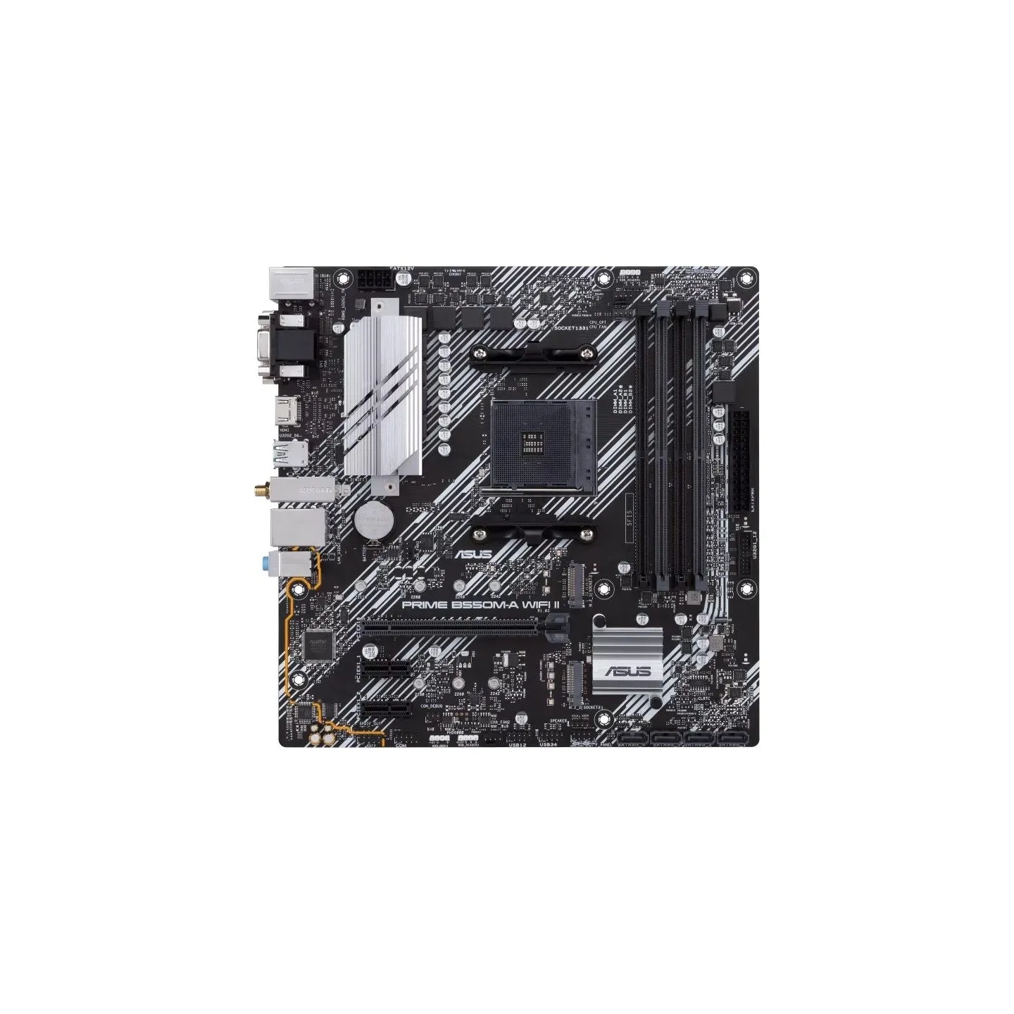Asus | PRIME B550M-A WIFI II | Processor family AMD | Processor socket AM4 | DDR4 DIMM | Memory slots 4 | Supported hard disk dr
