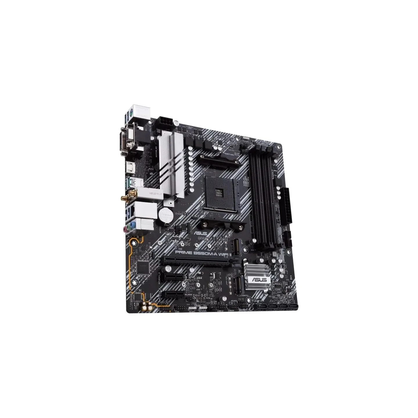 Asus | PRIME B550M-A WIFI II | Processor family AMD | Processor socket AM4 | DDR4 DIMM | Memory slots 4 | Supported hard disk dr