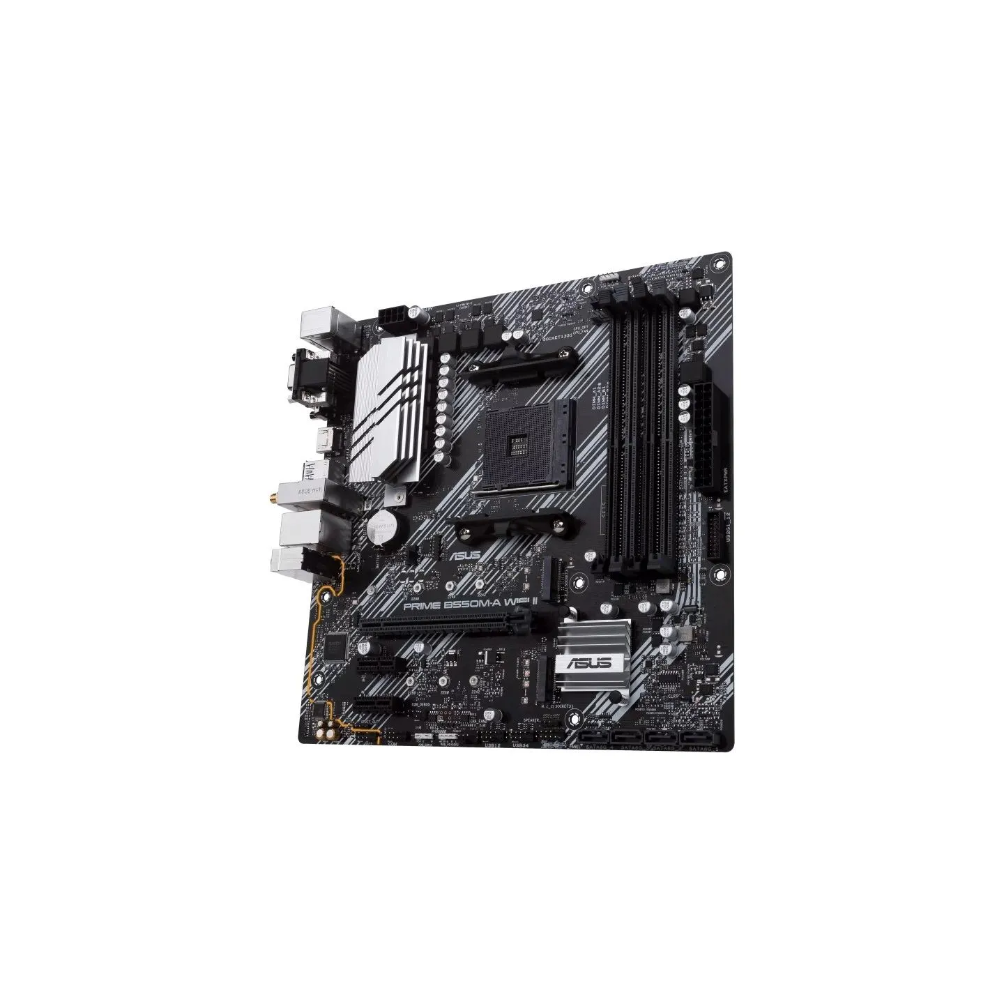 Asus | PRIME B550M-A WIFI II | Processor family AMD | Processor socket AM4 | DDR4 DIMM | Memory slots 4 | Supported hard disk dr