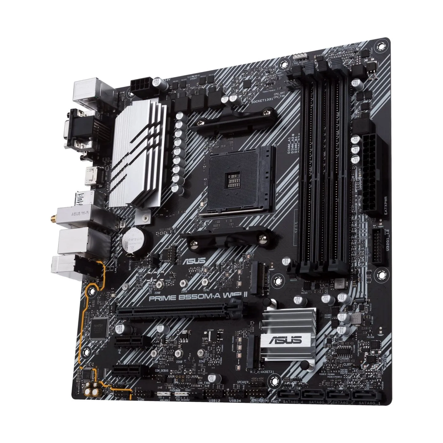 Asus | PRIME B550M-A WIFI II | Processor family AMD | Processor socket AM4 | DDR4 DIMM | Memory slots 4 | Supported hard disk dr