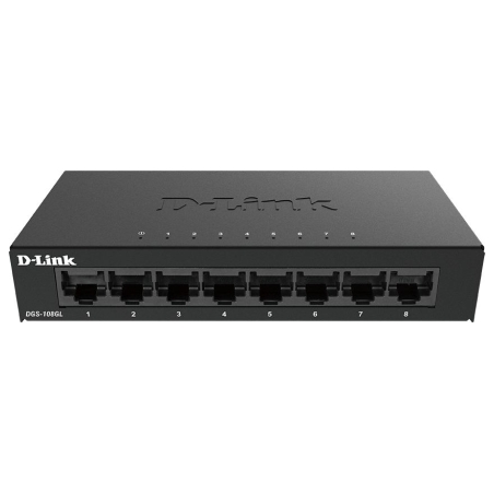 D-Link | Switch | DGS-108GL/E | Unmanaged | Desktop | Gigabit Ethernet (copper) ports quantity 8 | 60 month(s)