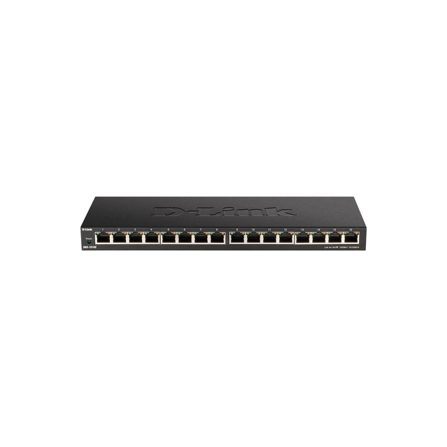 D-Link | 16-Port Gigabit Desktop Switch | DGS-1016S | Unmanaged | Desktop