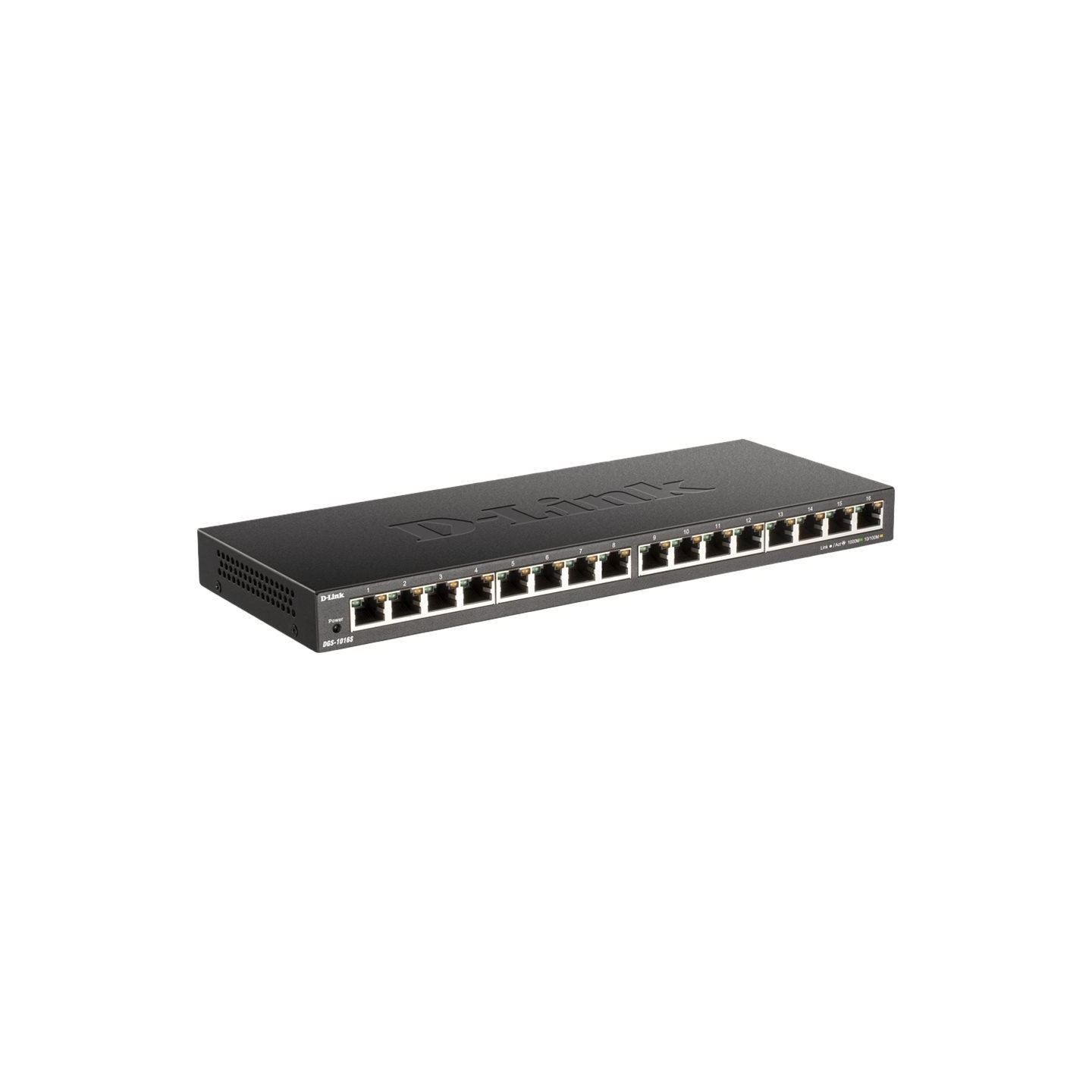 D-Link | 16-Port Gigabit Desktop Switch | DGS-1016S | Unmanaged | Desktop