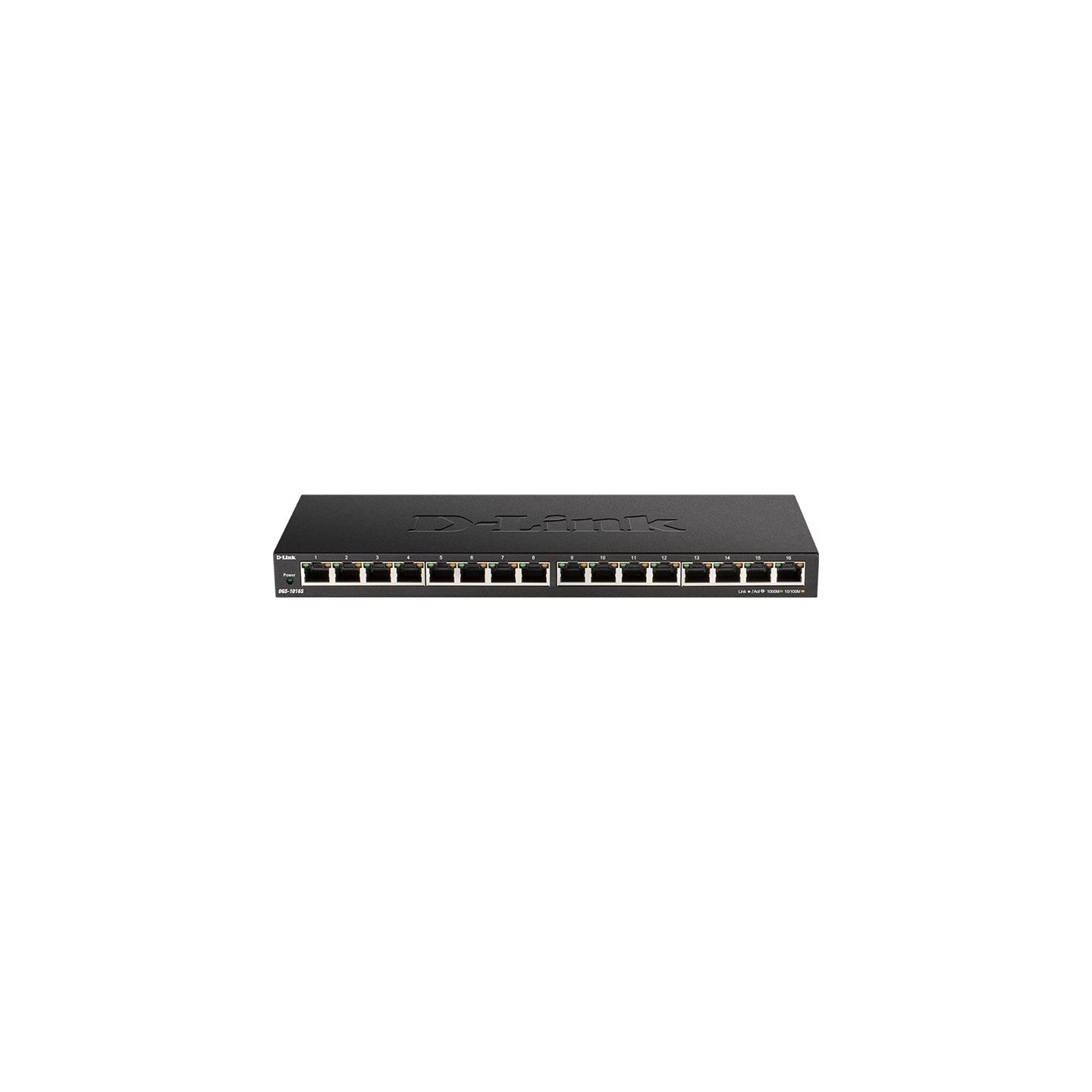 D-Link | 16-Port Gigabit Desktop Switch | DGS-1016S | Unmanaged | Desktop
