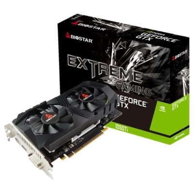 Biostar Graphics Card|BIOSTAR|NVIDIA GeForce GTX 1050 TI|4 GB|GDDR5|128 bit|PCIE 3.0 16x|Memory 7008 MHz|GPU 1291 MHz|Dual Slot 