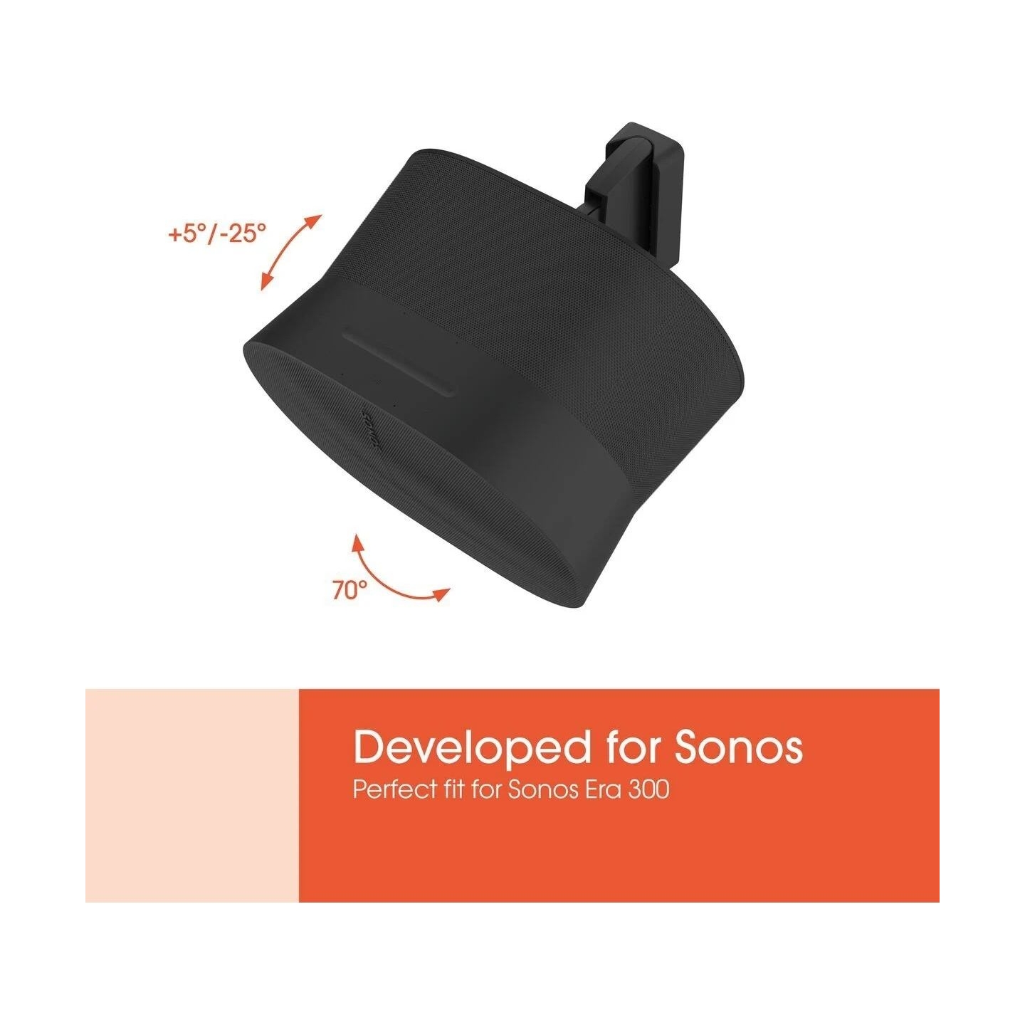Vogels Wall mount | Speaker Wall Mount for Sonos Era 300 | Tilt, rotate | Maximum weight (capacity) 7 kg | Black