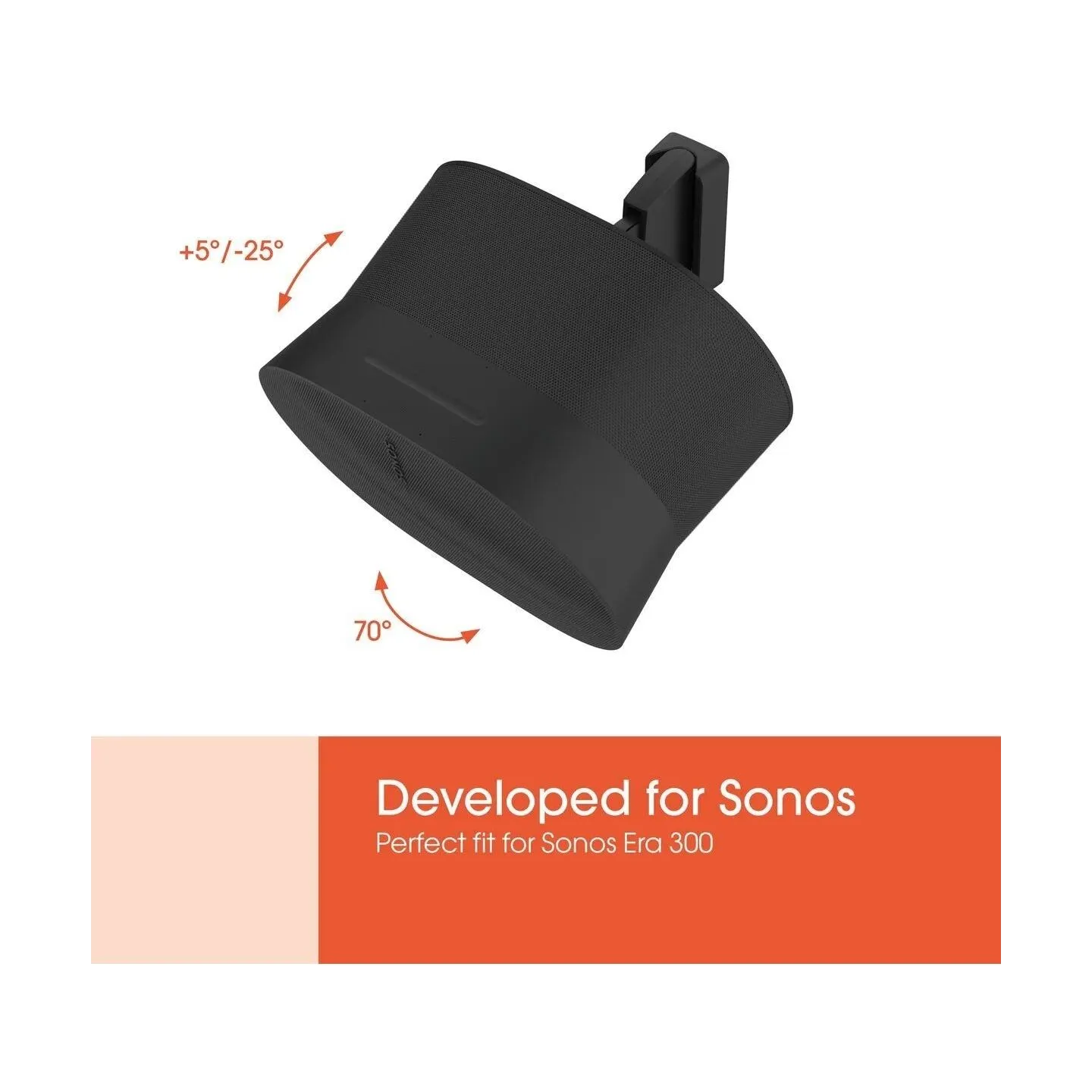 Vogels Wall mount | Speaker Wall Mount for Sonos Era 300 | Tilt, rotate | Maximum weight (capacity) 7 kg | Black