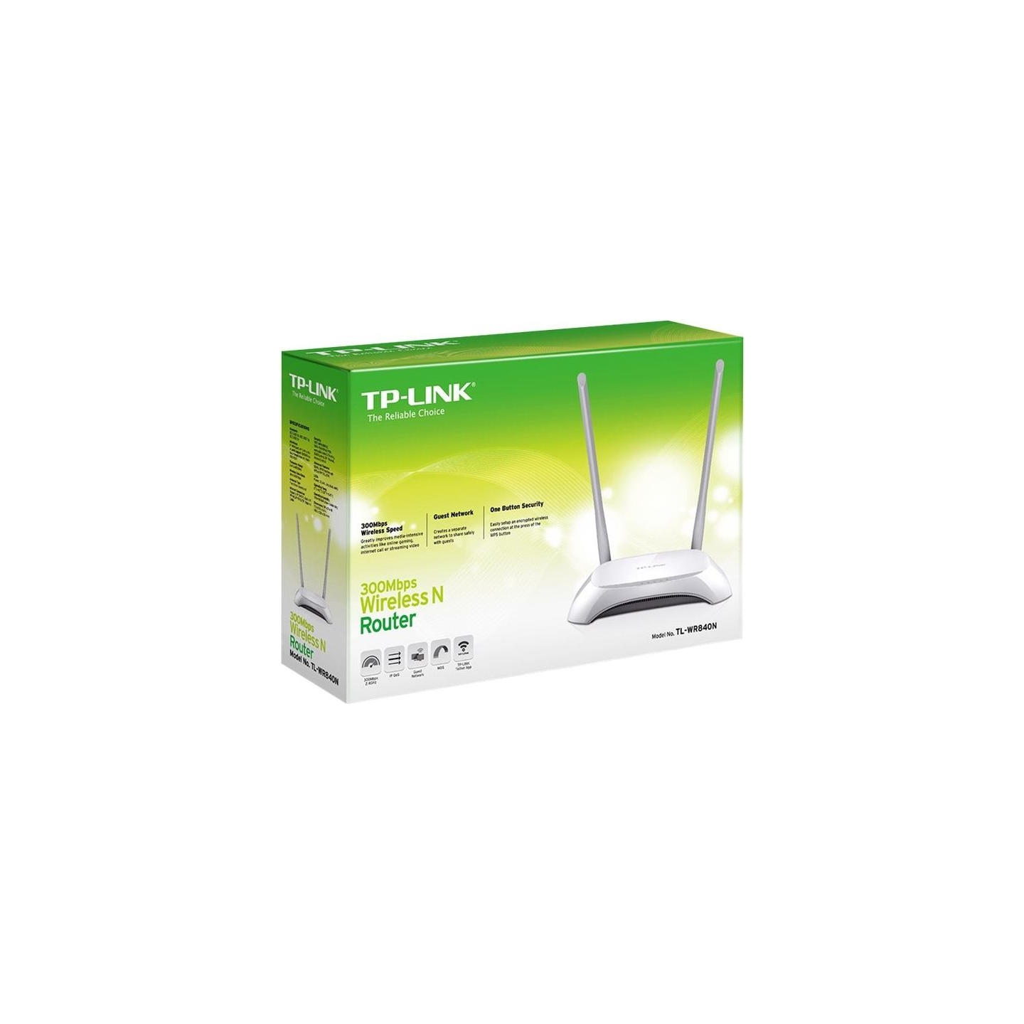 Tp-Link | Router | TL-WR840N | 802.11n | 300 Mbit/s | 10/100 Mbit/s | Ethernet LAN (RJ-45) ports 4 | Mesh Support No | MU-MiMO N