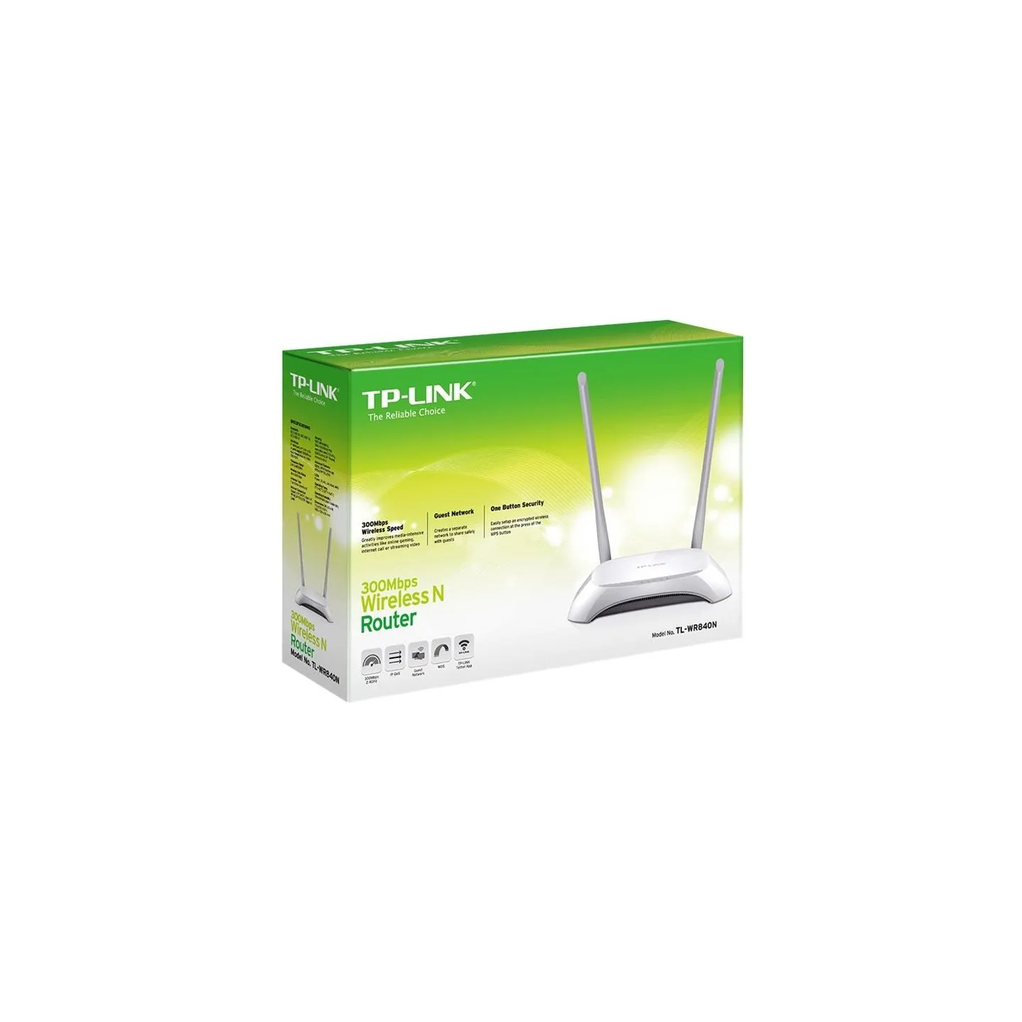 Tp-Link | Router | TL-WR840N | 802.11n | 300 Mbit/s | 10/100 Mbit/s | Ethernet LAN (RJ-45) ports 4 | Mesh Support No | MU-MiMO N