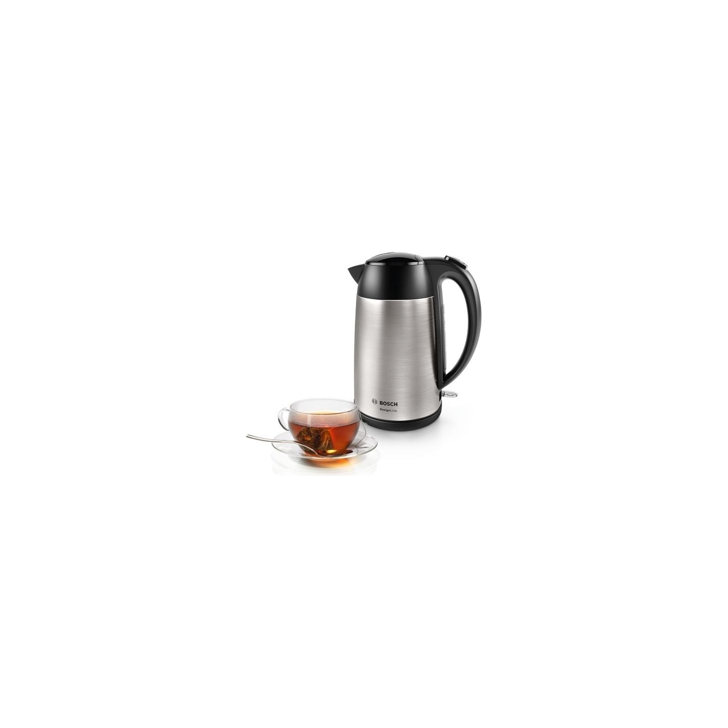 Bosch | Kettle | DesignLine TWK3P420 | Electric | 2400 W | 1.7 L | Stainless steel | 360° rotational base | Black/Stainless Stee