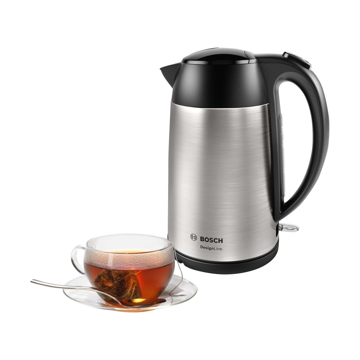 Bosch | Kettle | DesignLine TWK3P420 | Electric | 2400 W | 1.7 L | Stainless steel | 360° rotational base | Black/Stainless Stee
