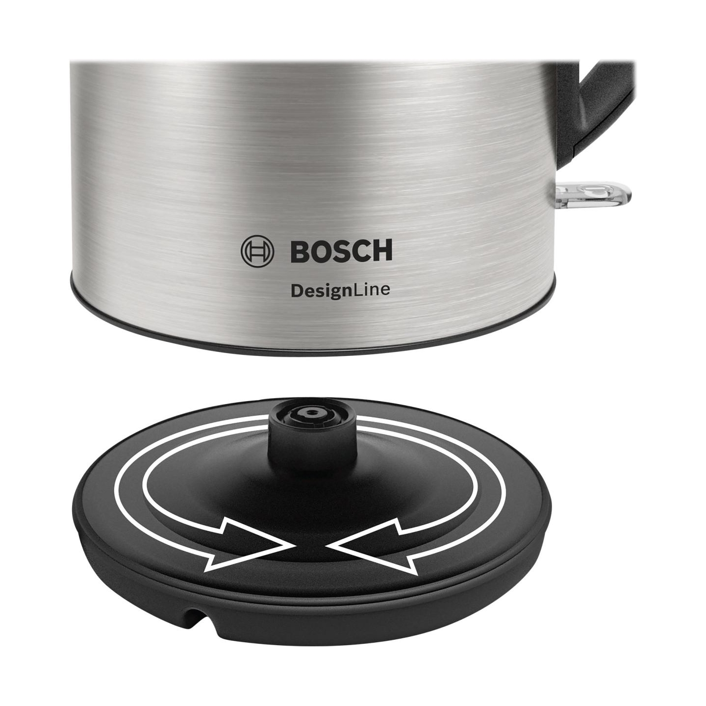 Bosch | Kettle | DesignLine TWK3P420 | Electric | 2400 W | 1.7 L | Stainless steel | 360° rotational base | Black/Stainless Stee