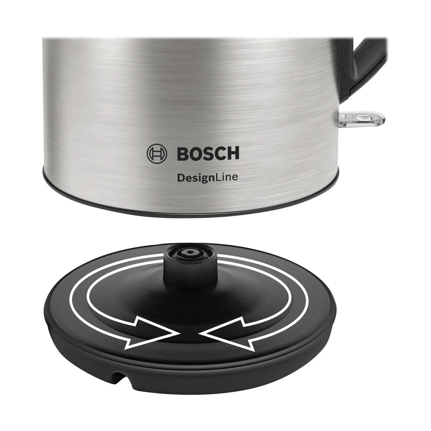 Bosch | Kettle | DesignLine TWK3P420 | Electric | 2400 W | 1.7 L | Stainless steel | 360° rotational base | Black/Stainless Stee
