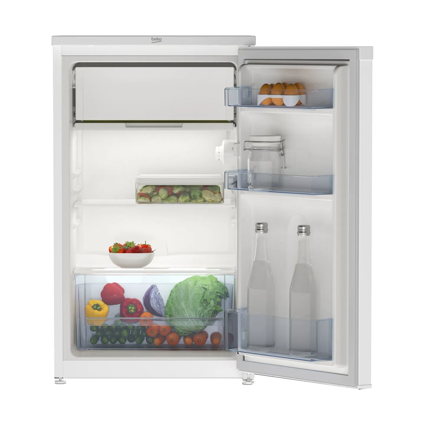 Beko refrigerator TS190340N, Energy class E, Height 81.8 cm, 85 L, White / TS190340N