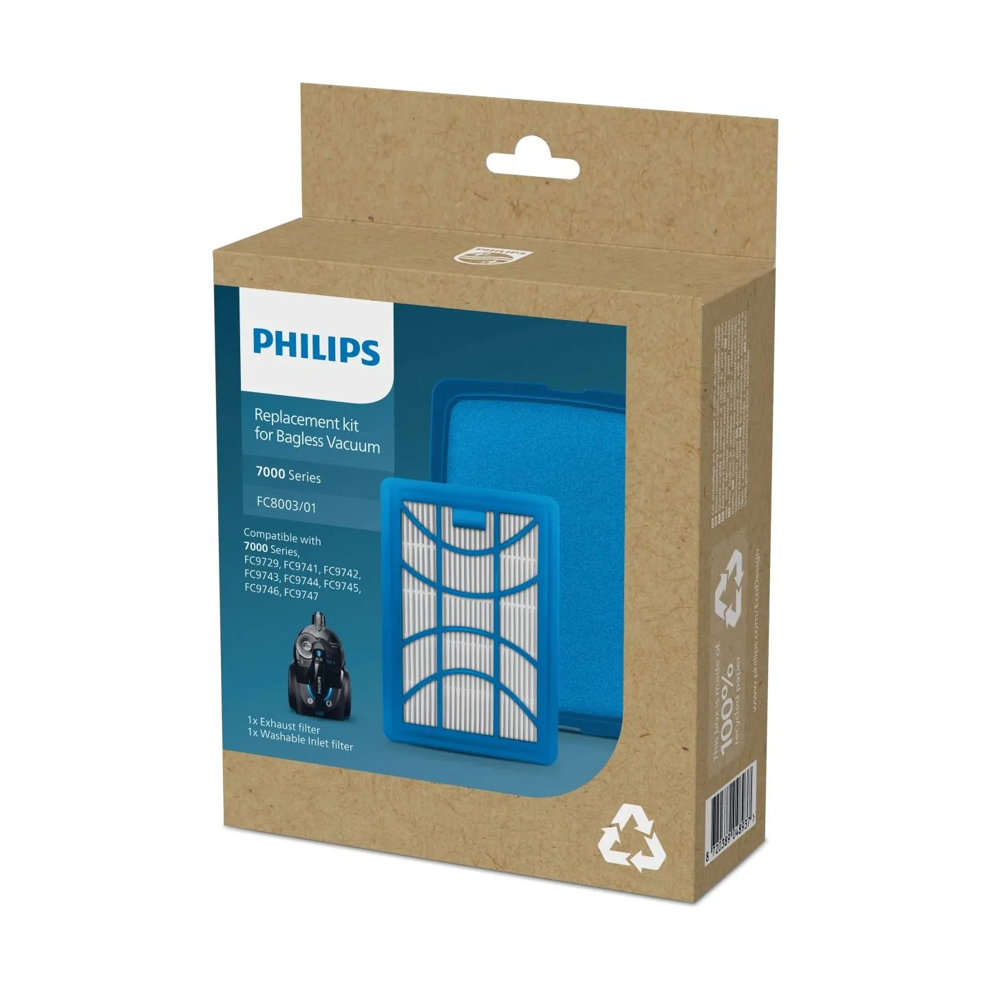 Philips PowerPro FC8003/01 Expert LP Replacement Kit (FC9729, FC974x) with Allergy & EPA11 / FC8003/01