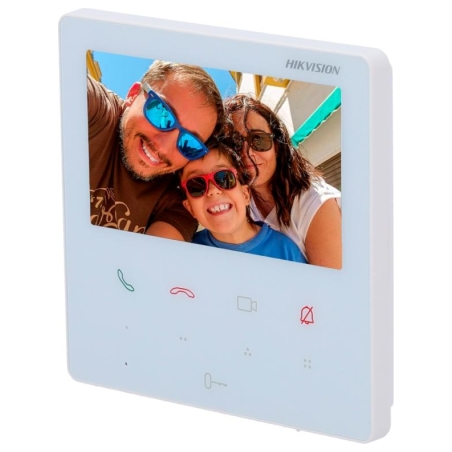 Hikvision DS-KH6110-WE1 4.3" Indoor Station,480x272,PoE,WiFi,4 Custom Buttons,Touch Screen,White