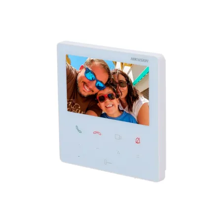 Hikvision DS-KH6110-WE1 4.3" Indoor Station,480x272,PoE,WiFi,4 Custom Buttons,Touch Screen,White