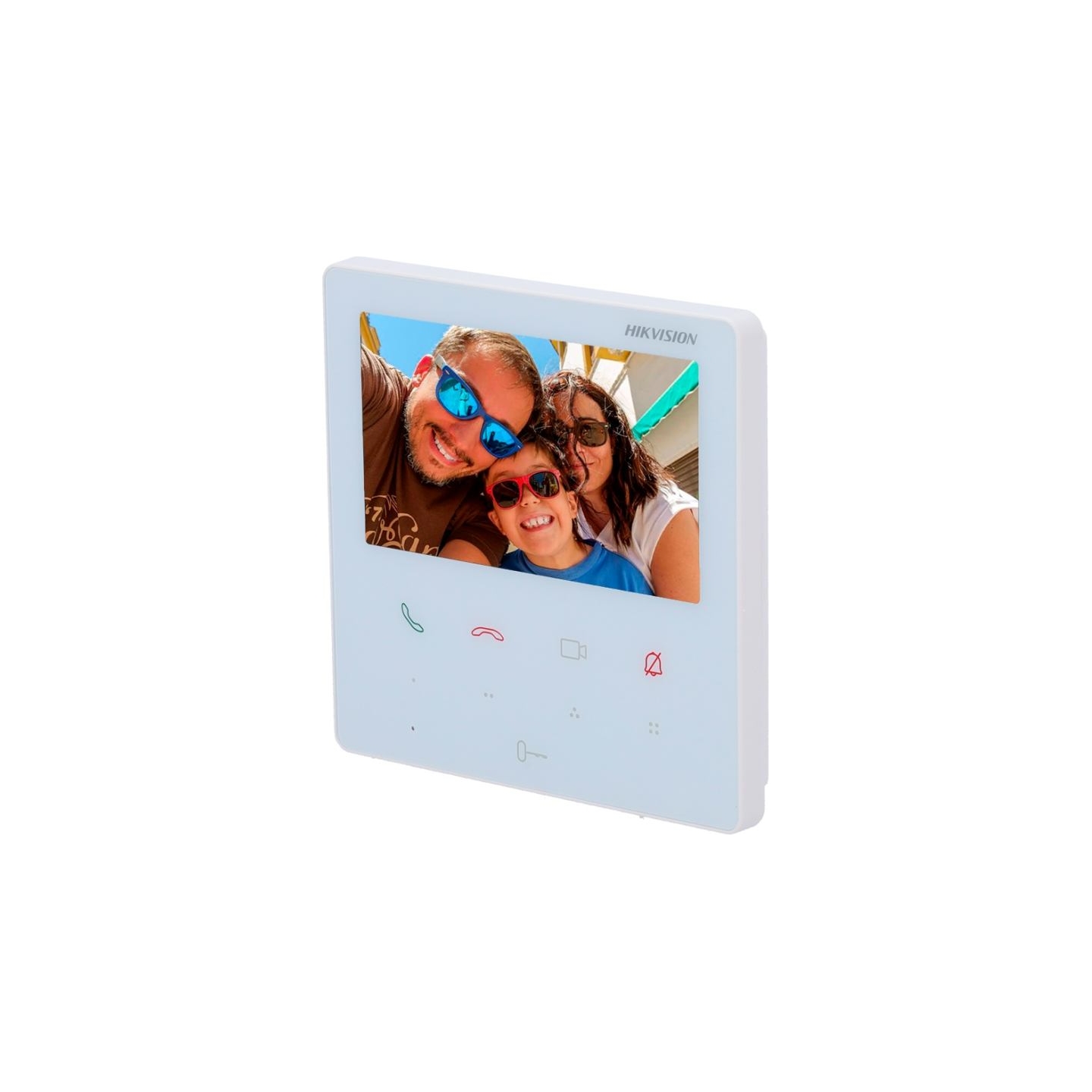 Hikvision DS-KH6110-WE1 4.3" Indoor Station,480x272,PoE,WiFi,4 Custom Buttons,Touch Screen,White