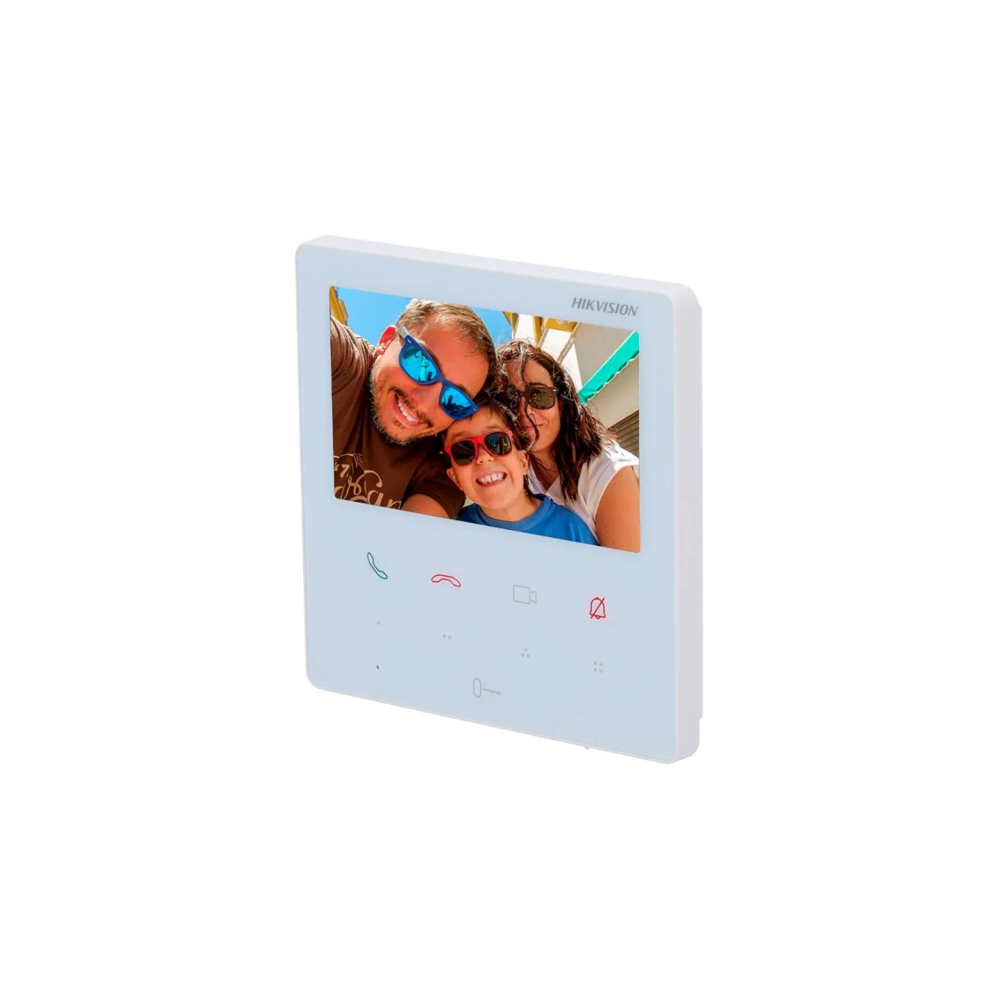 Hikvision DS-KH6110-WE1 4.3" Indoor Station,480x272,PoE,WiFi,4 Custom Buttons,Touch Screen,White