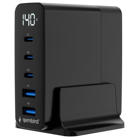 Gembird 5-port 140 W GaN USB fast charg