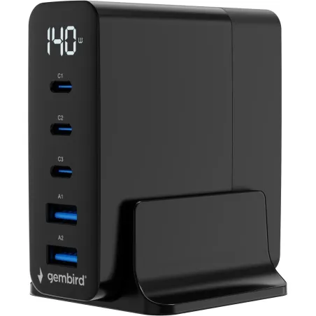 Gembird 5-port 140 W GaN USB fast charg