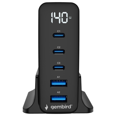 Gembird 5-port 140 W GaN USB fast charg