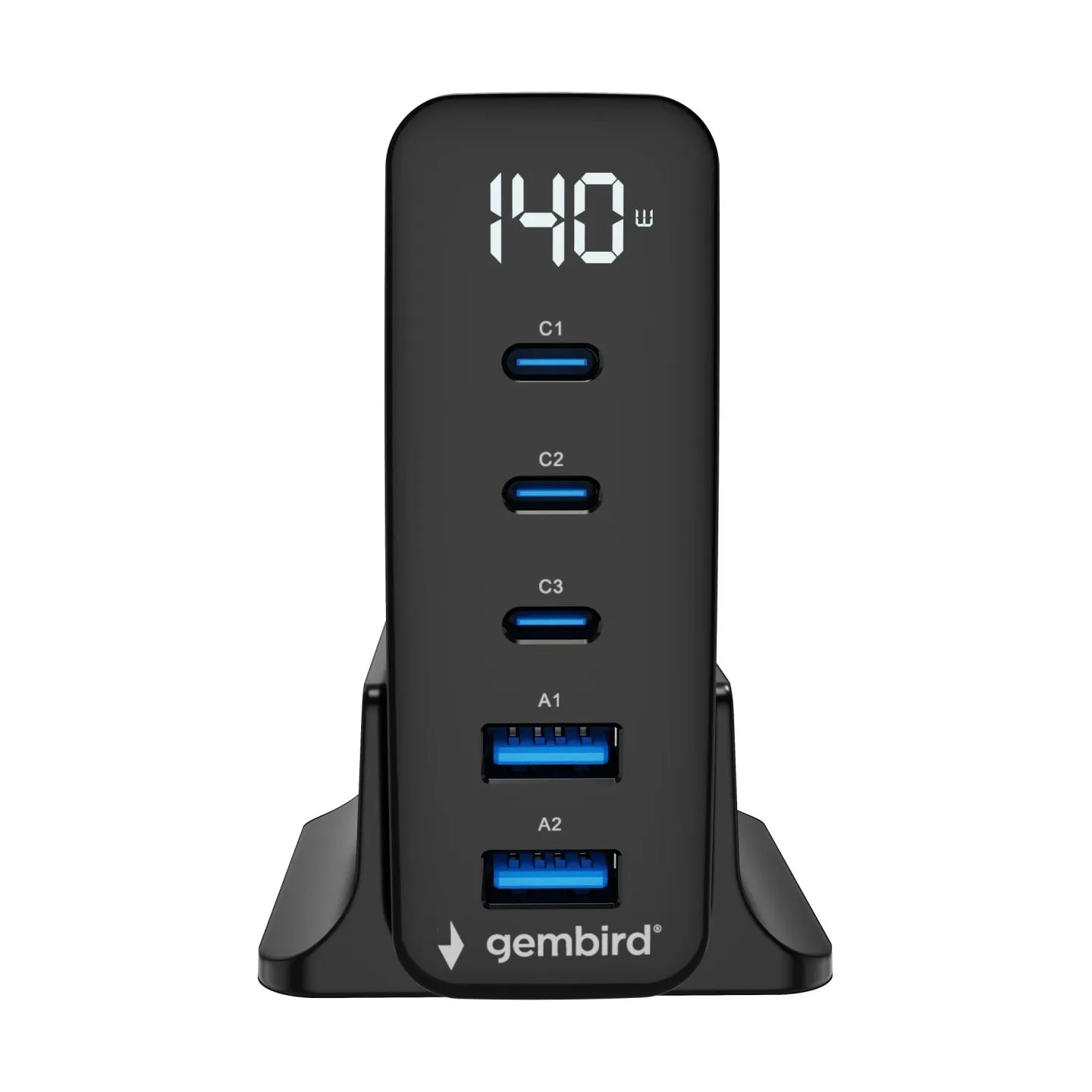 Gembird 5-port 140 W GaN USB fast charg