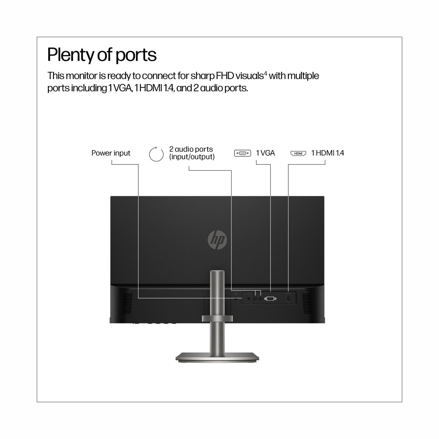 HP LCD Monitor|HP|23.8 "|1920 x 1080 pixels|Full HD|Native aspect ratio 16:9|LCD|Flat|B11W5AT
