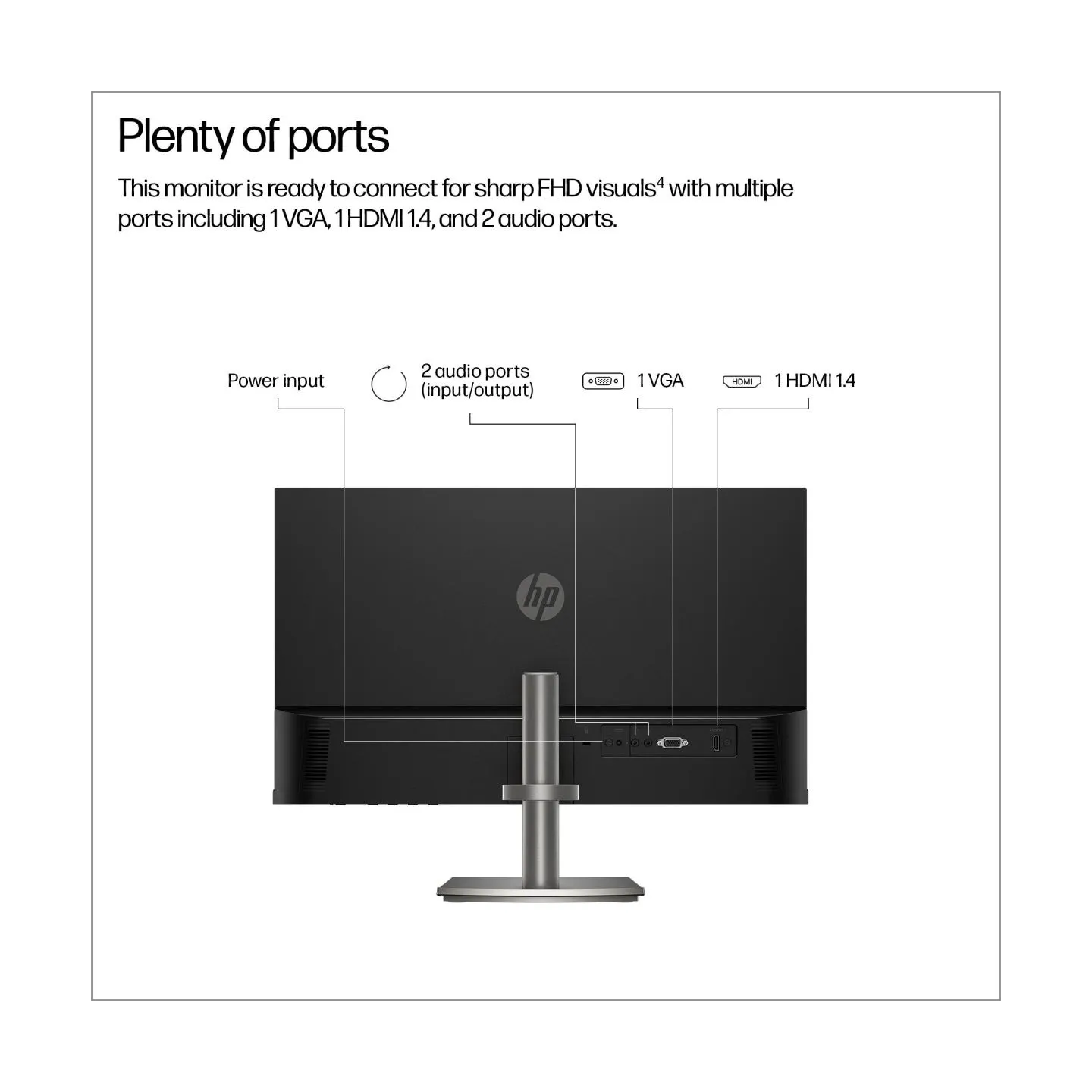 HP LCD Monitor|HP|23.8 "|1920 x 1080 pixels|Full HD|Native aspect ratio 16:9|LCD|Flat|B11W5AT