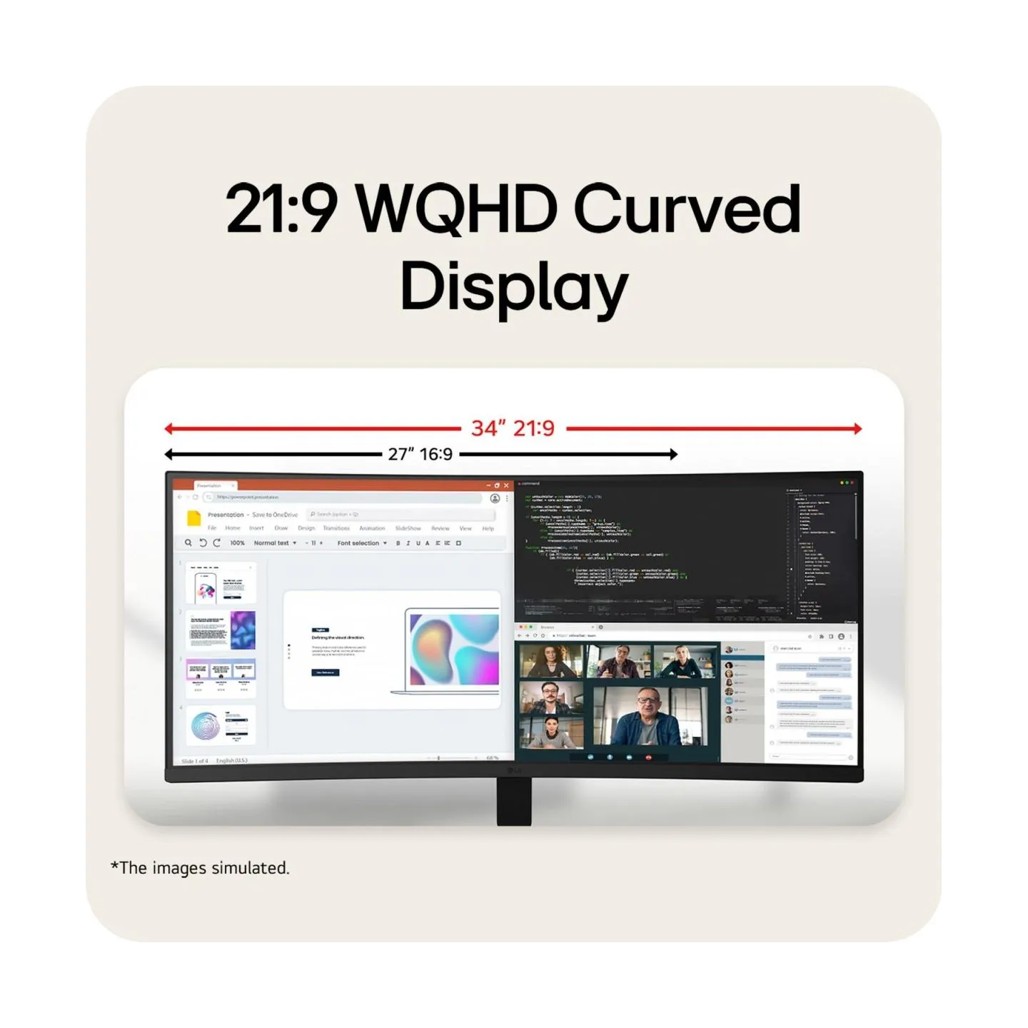 LG LCD Monitor|LG|34 "|3440 x 1440 pixels|UltraWide Quad HD|Native aspect ratio 21:9|LCD|Curved|34U601B-B