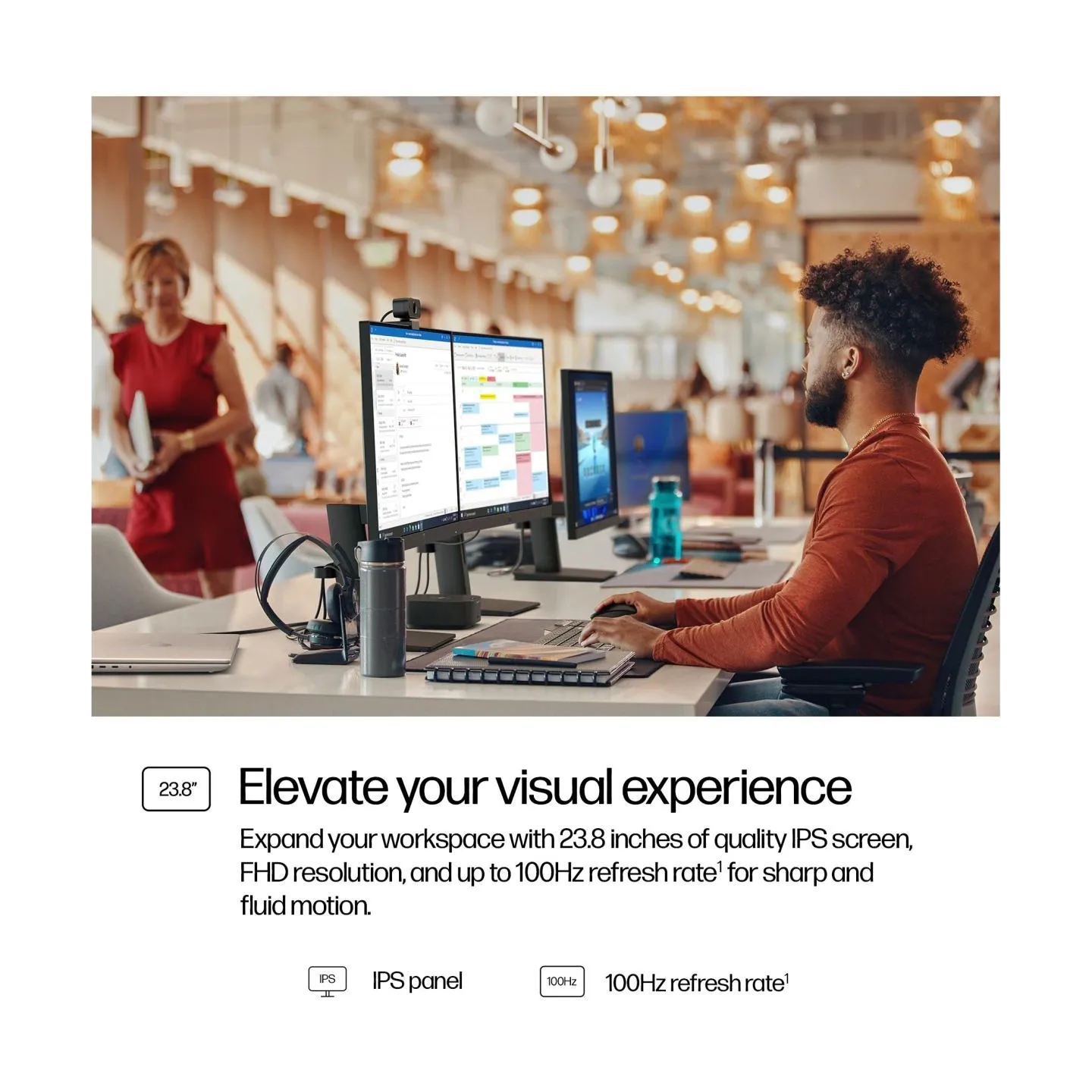 HP LCD Monitor|HP|23.8 "|1920 x 1080 pixels|Full HD|Native aspect ratio 16:9|LCD|Flat|B0BU9UT