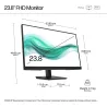 HP LCD Monitor|HP|23.8 "|1920 x 1080 pixels|Full HD|Native aspect ratio 16:9|LCD|Flat|B0BU9UT