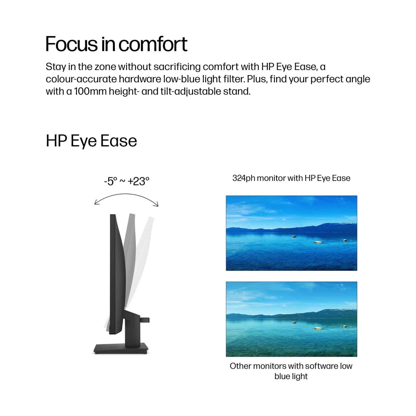 HP LCD Monitor|HP|23.8 "|1920 x 1080 pixels|Full HD|Native aspect ratio 16:9|LCD|Flat|B0BU9UT