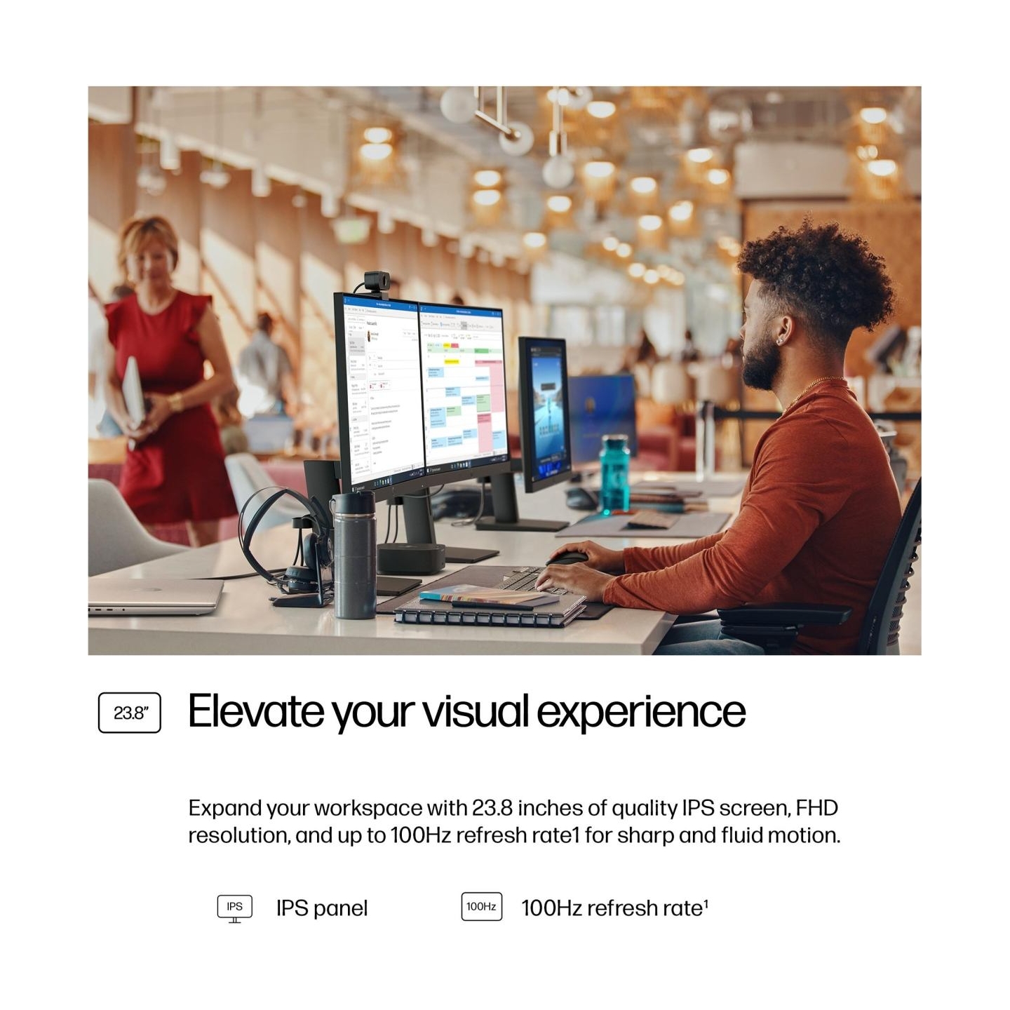 HP LCD Monitor|HP|23.8 "|1920 x 1080 pixels|Full HD|Native aspect ratio 16:9|LCD|Flat|B0BU9UT