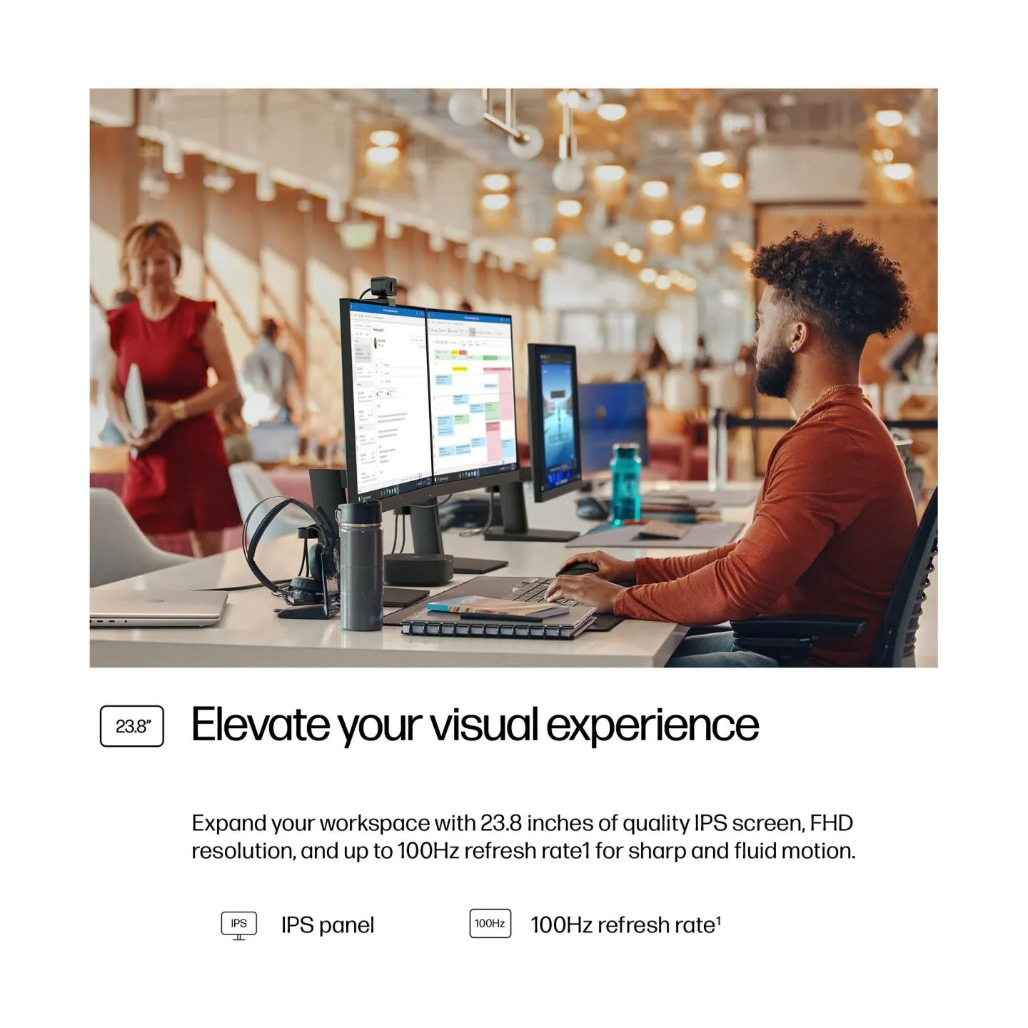 HP LCD Monitor|HP|23.8 "|1920 x 1080 pixels|Full HD|Native aspect ratio 16:9|LCD|Flat|B0BU9UT