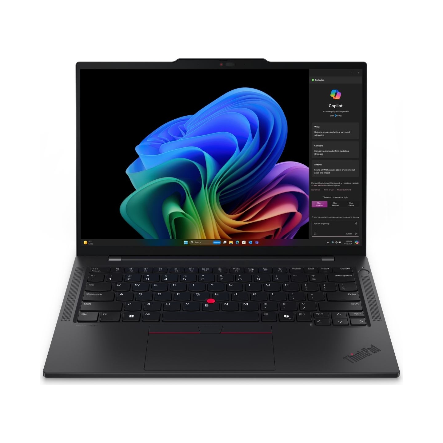 Lenovo ThinkPad T14s Gen 6 Snapdragon® X Elite X1E-78-100 512GB SSD 32GB 14" (1920x1200) TOUCHSCREEN WIN11 Pro BLACK Backlit Key