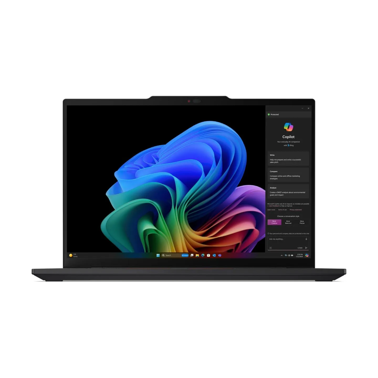 Lenovo ThinkPad T14s Gen 6 Snapdragon® X Elite X1E-78-100 512GB SSD 32GB 14" (1920x1200) TOUCHSCREEN WIN11 Pro BLACK Backlit Key