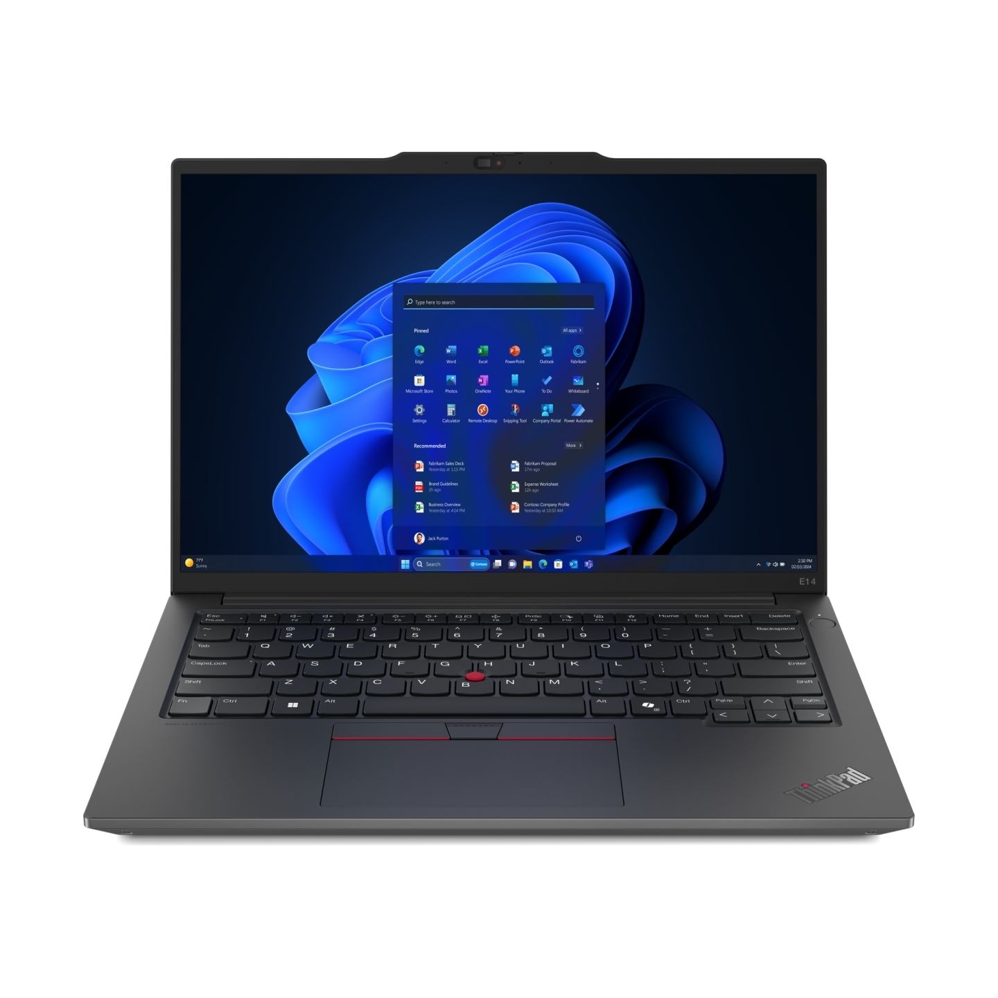 Lenovo ThinkPad E14 Gen 6 Ryzen™ 5 7535U 256GB SSD 16GB 14" WUXGA (1920x1200) IPS WIN11 Pro BLACK Backlit Keyboard FP Reader 1YW