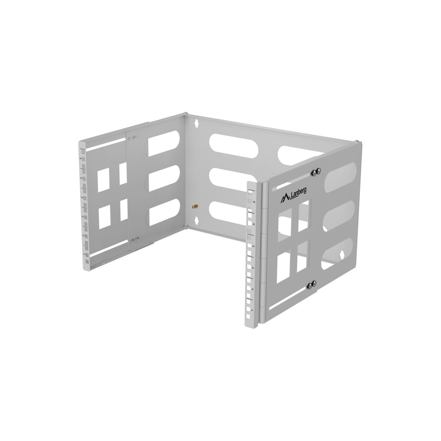 Lanberg Folding Bracket Wall-mount 19" 6U | FB01-5406-10S | Grey