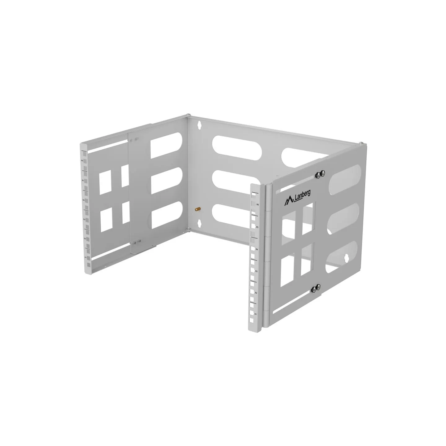 Lanberg Folding Bracket Wall-mount 19" 6U | FB01-5406-10S | Grey