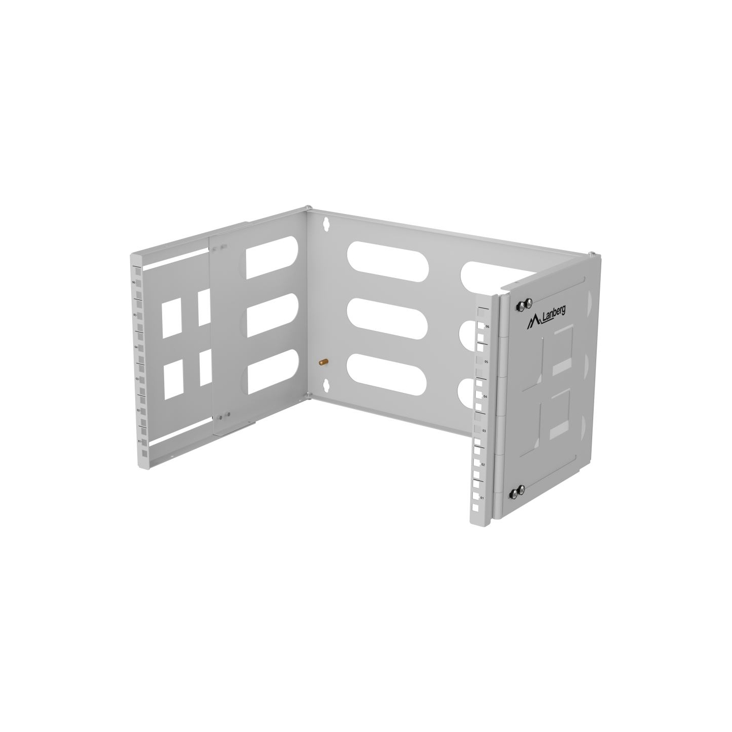 Lanberg Folding Bracket Wall-mount 19" 6U | FB01-5406-10S | Grey