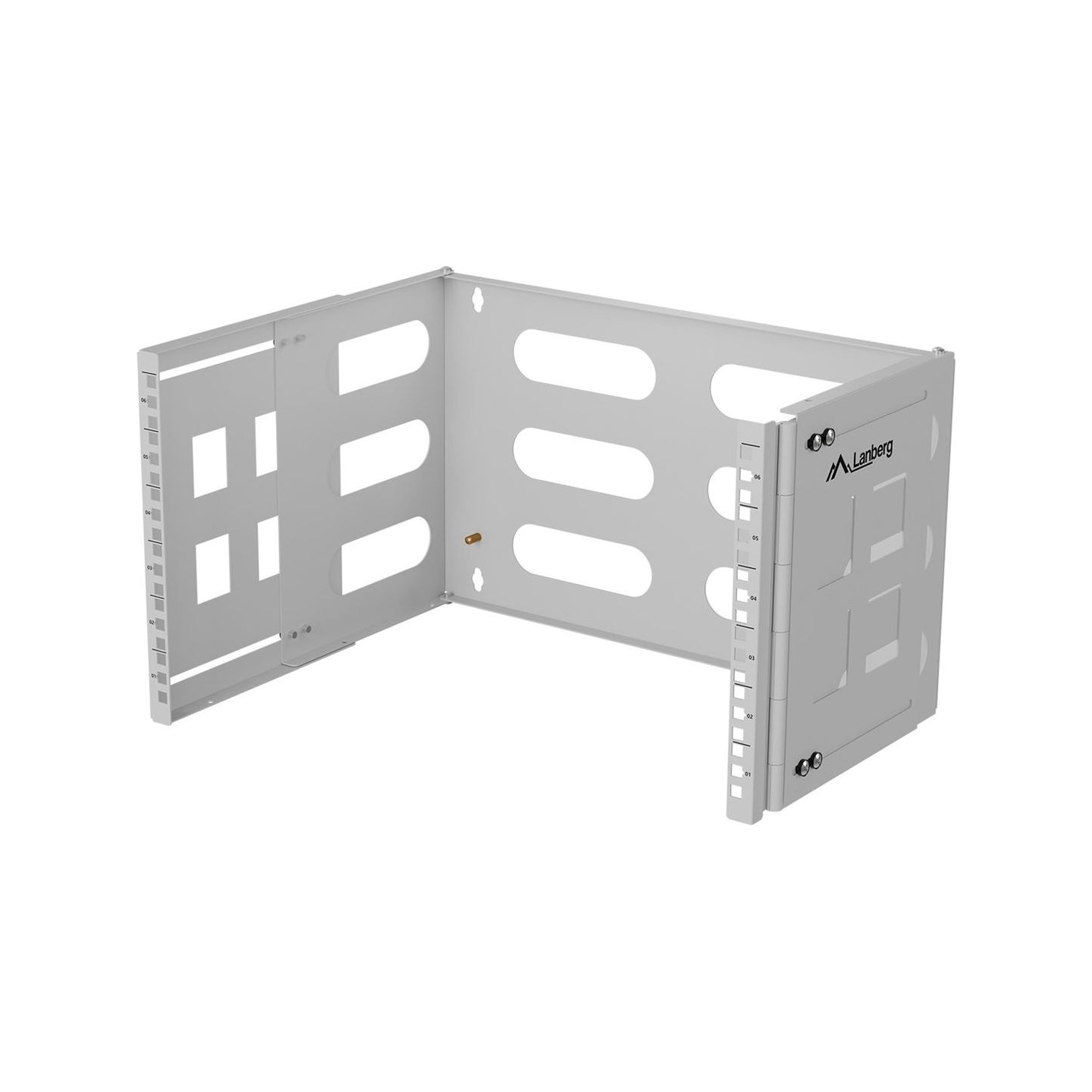 Lanberg Folding Bracket Wall-mount 19" 6U | FB01-5406-10S | Grey